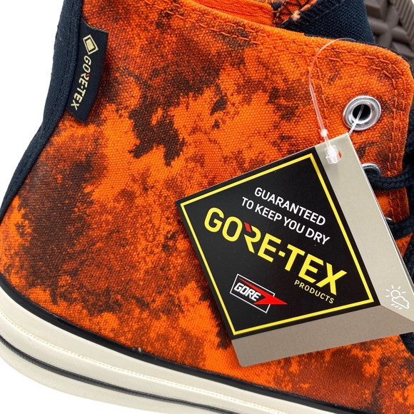 Converse Chuck 70 GORE-TEX High Black Orange Canvas Women’s Size Sneakers 172207 - Picture 3 of 9